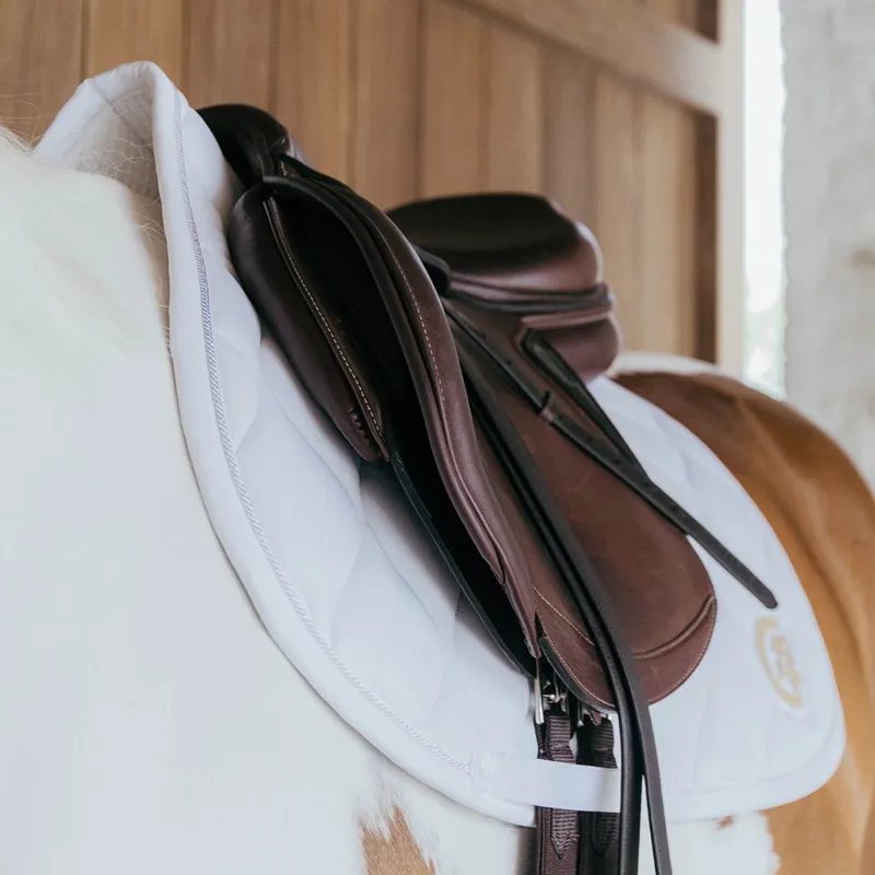 Kentucky 3D Logo Wave Jump Saddle Pad - White-4