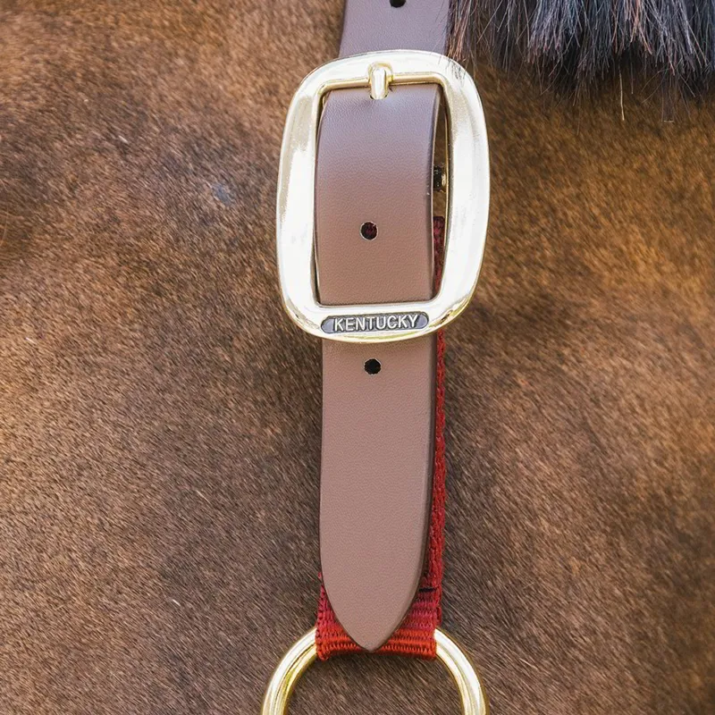 Kentucky Horsewear Nylon Breakaway Safety Halter - Bordeaux/Brown-2