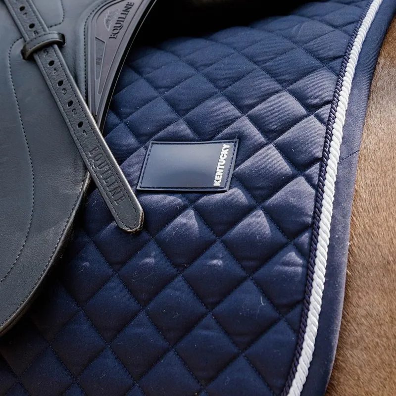 Kentucky Horsewear Diamond Rope Dressage Saddle Pad - Navy-2