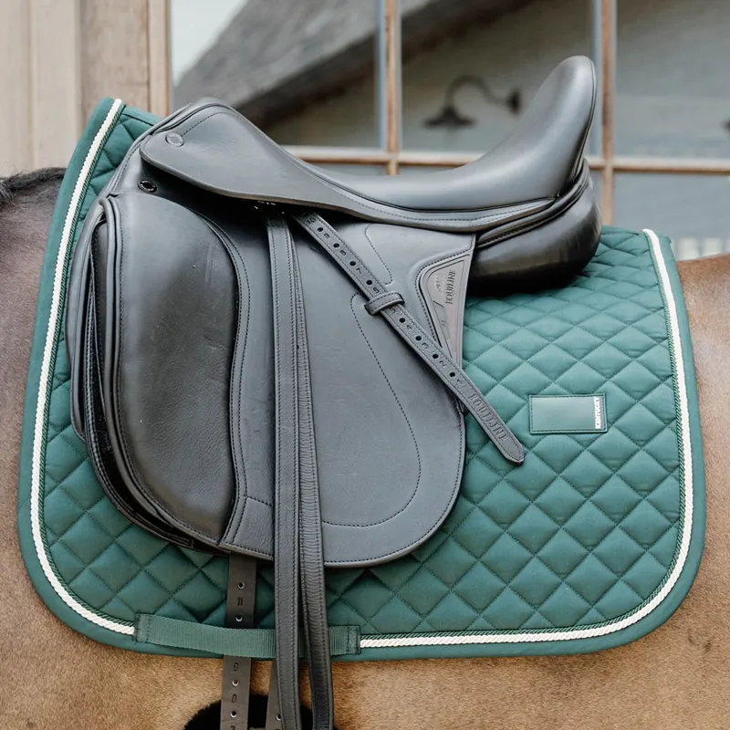 Kentucky Horsewear Diamond Rope Dressage Saddle Pad Pine Green-1