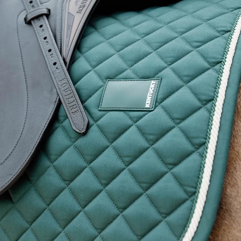 Kentucky Horsewear Diamond Rope Dressage Saddle Pad Pine Green-2