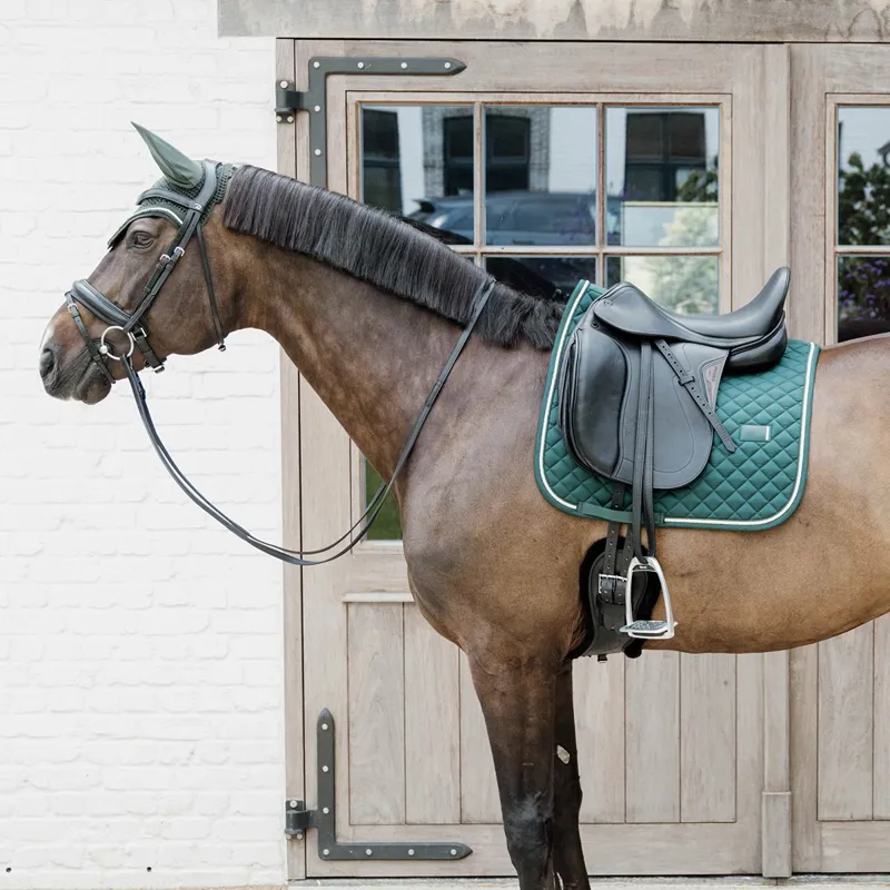 Kentucky Horsewear Diamond Rope Dressage Saddle Pad Pine Green-3
