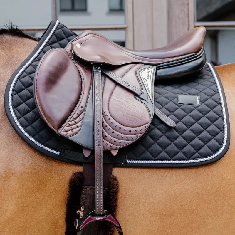 Kentucky Horsewear Diamond Rope Jump Saddle Pad - Black-1
