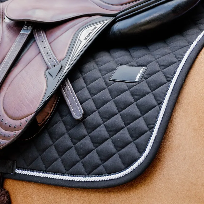 Kentucky Horsewear Diamond Rope Jump Saddle Pad - Black-2