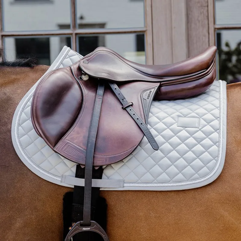 Kentucky Horsewear Diamond Rope Jump Saddle Pad - Grey-1