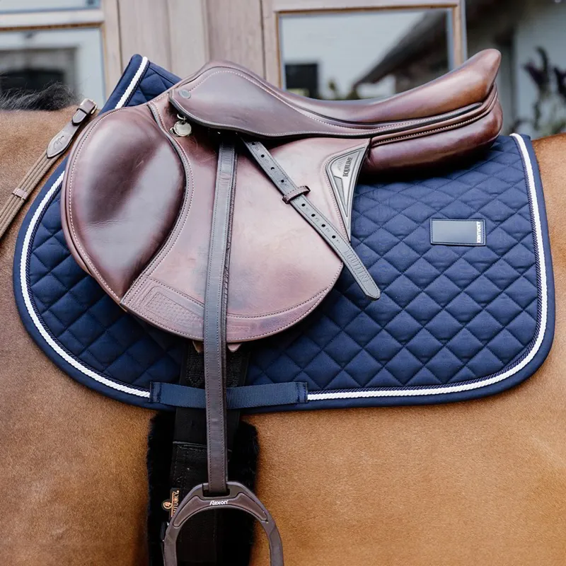 Kentucky Horsewear Diamond Rope Jump Saddle Pad - Navy-1