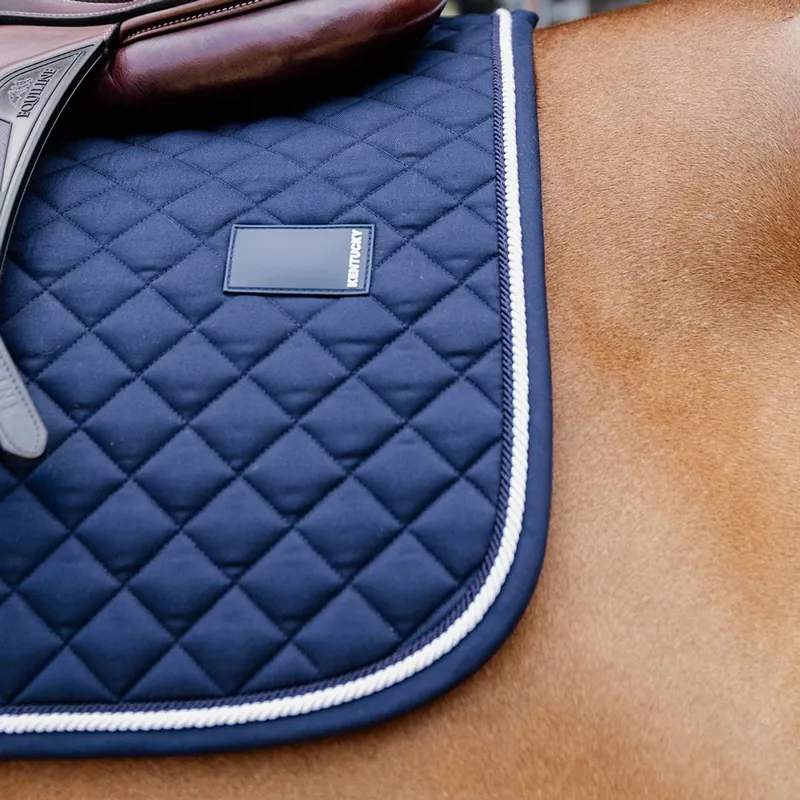 Kentucky Horsewear Diamond Rope Jump Saddle Pad - Navy-2