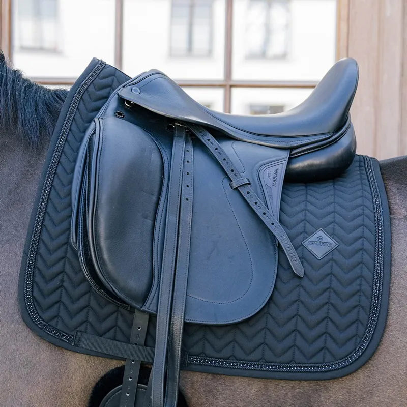 Kentucky Metal Chain Dressage Saddle Pad - Black-1