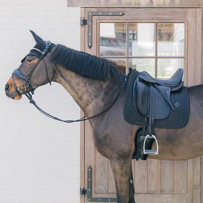 Kentucky Metal Chain Dressage Saddle Pad - Black-2