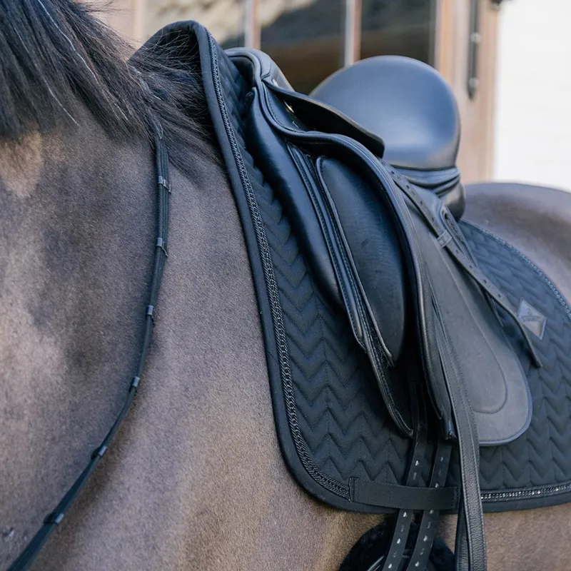 Kentucky Metal Chain Dressage Saddle Pad - Black-4