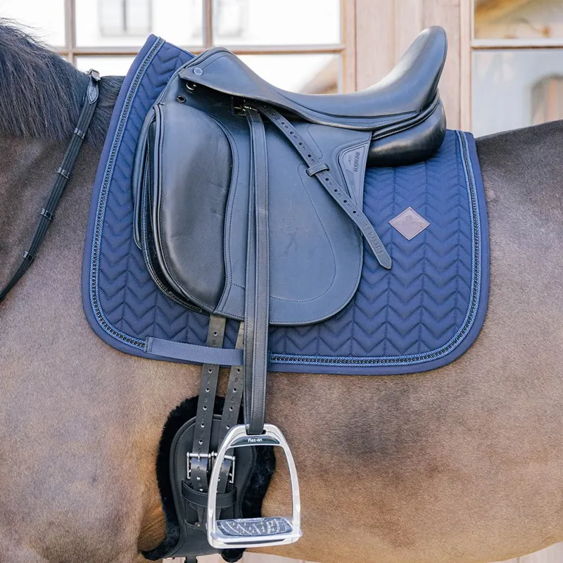 Kentucky Metal Chain Dressage Saddle Pad - Navy-1