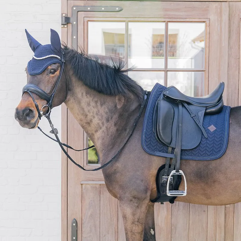 Kentucky Metal Chain Dressage Saddle Pad - Navy-3