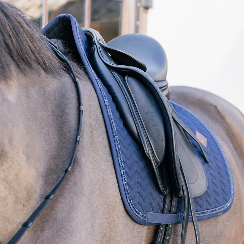 Kentucky Metal Chain Dressage Saddle Pad - Navy-4
