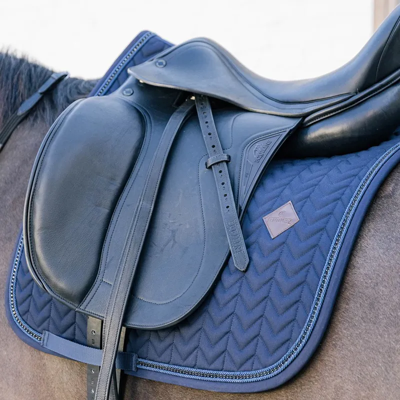 Kentucky Metal Chain Dressage Saddle Pad - Navy-5