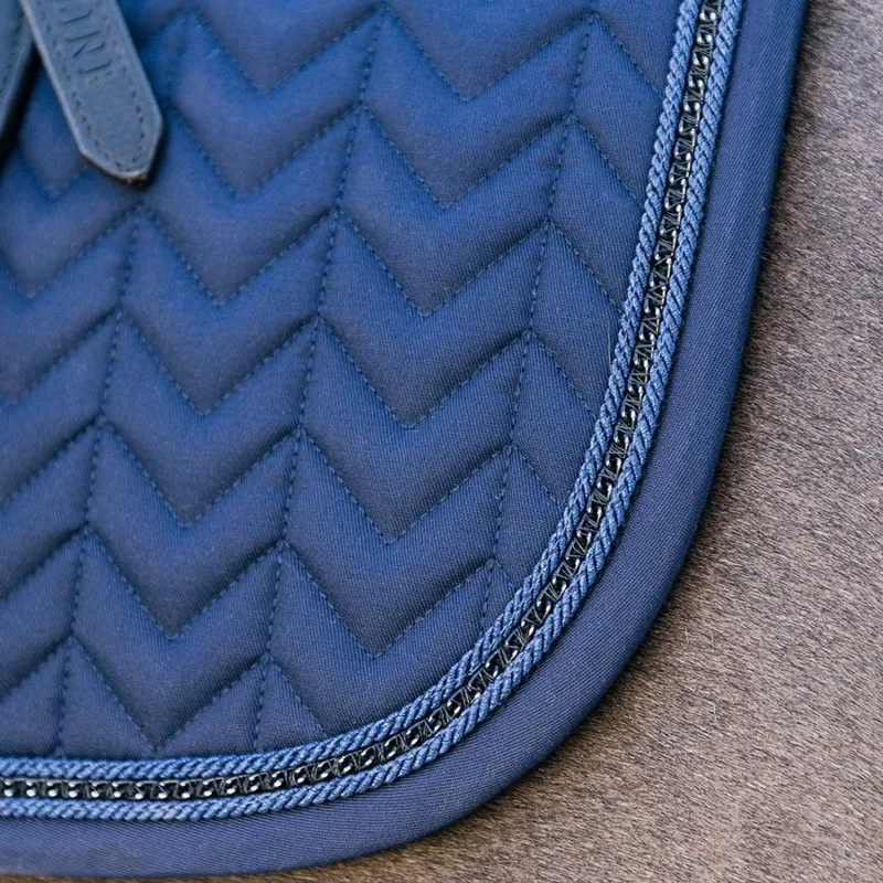Kentucky Metal Chain Dressage Saddle Pad - Navy-6