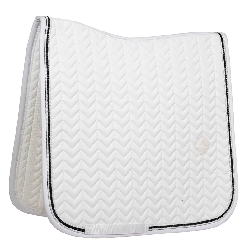 Kentucky Metal Chain Dressage Saddle Pad - White