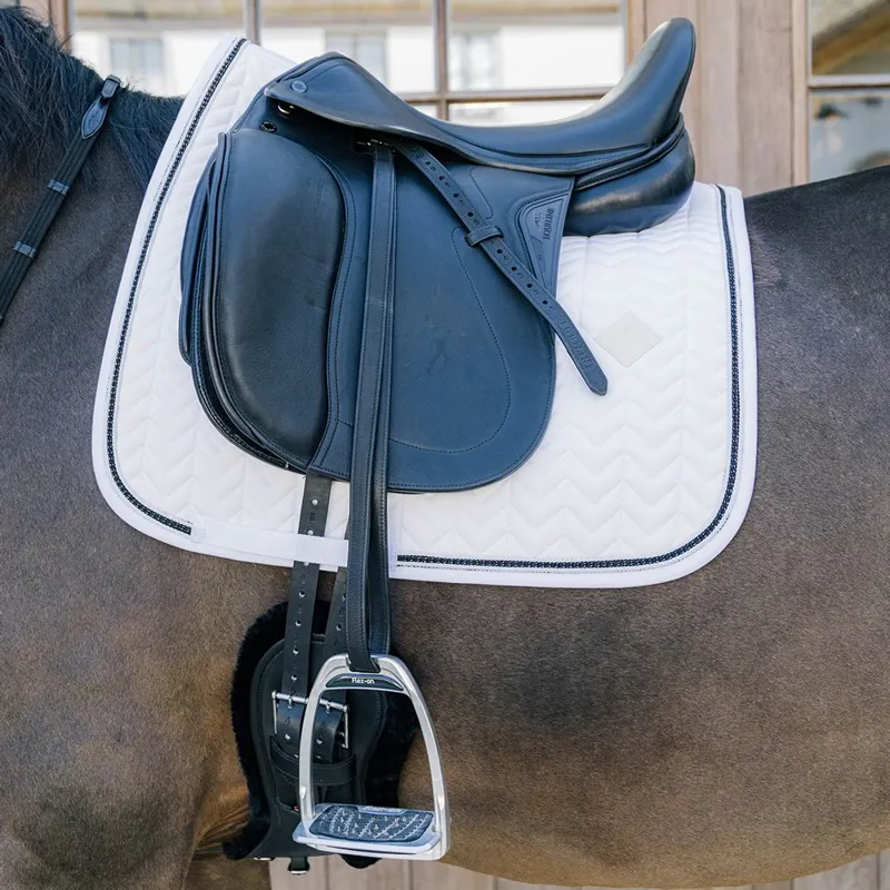 Kentucky Metal Chain Dressage Saddle Pad - White-1