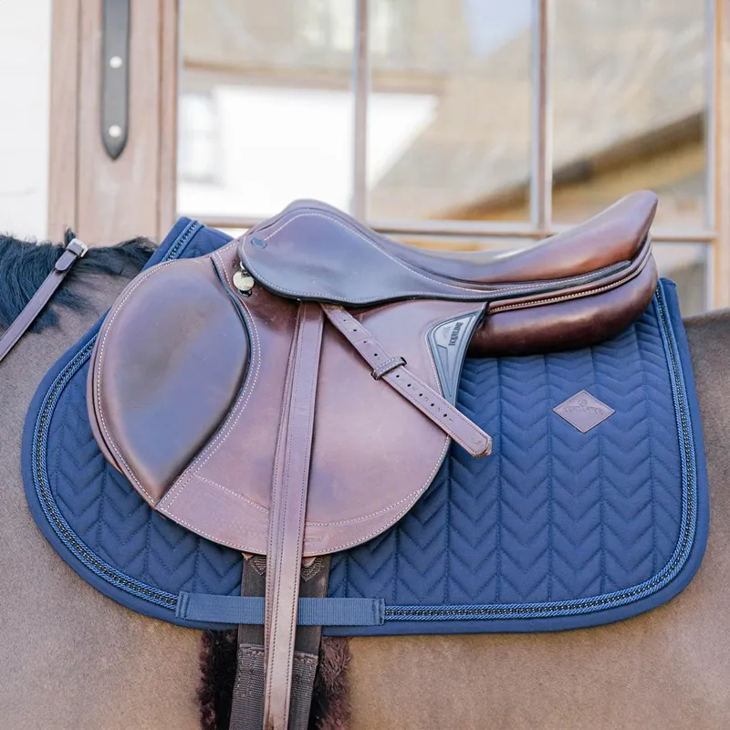 Kentucky Metal Chain Jump Saddle Pad - Navy-1