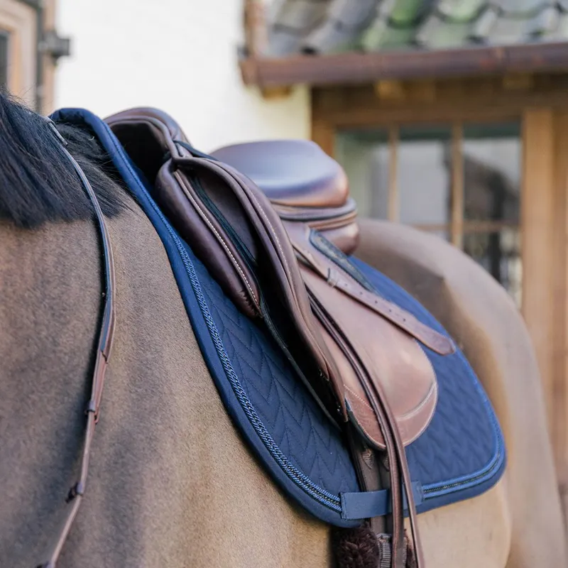 Kentucky Metal Chain Jump Saddle Pad - Navy-2
