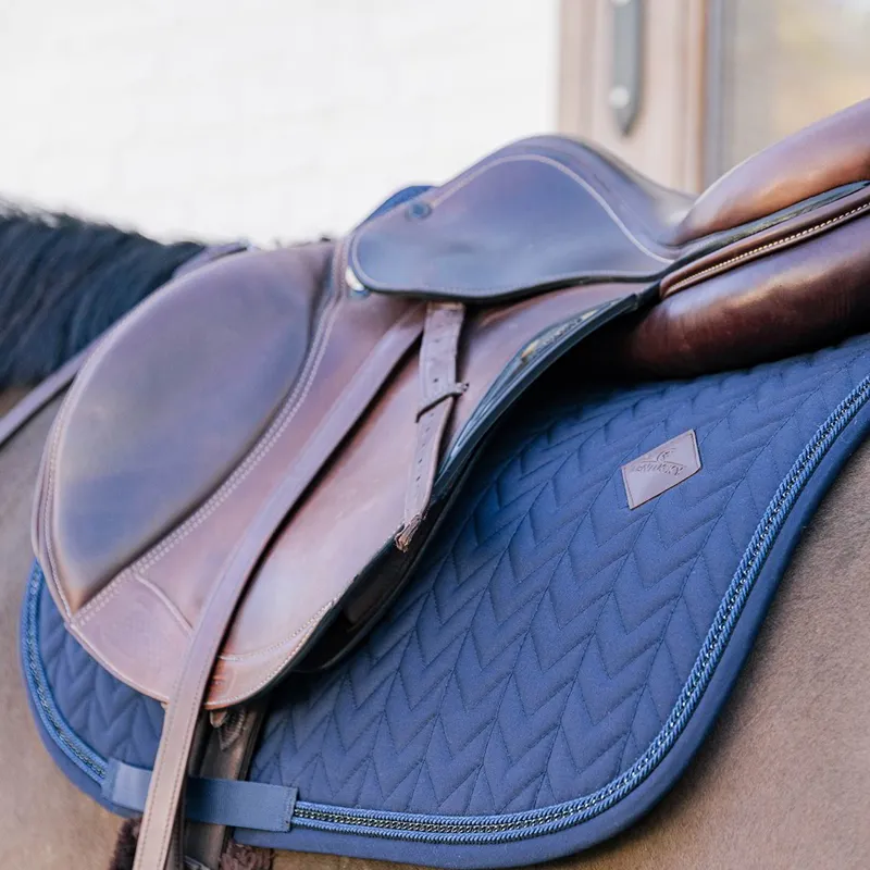 Kentucky Metal Chain Jump Saddle Pad - Navy-3