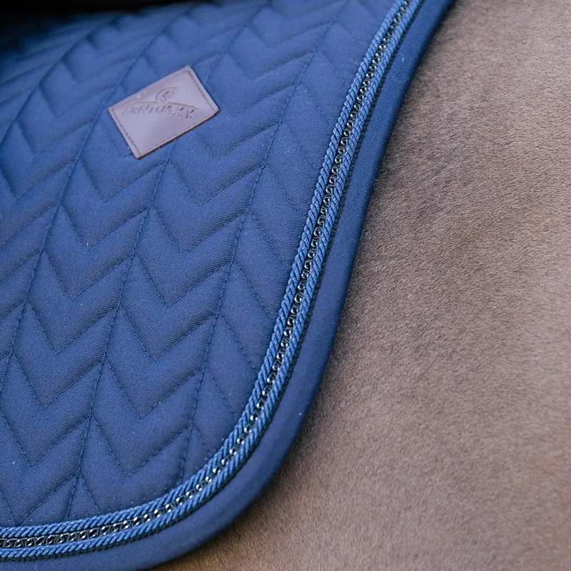 Kentucky Metal Chain Jump Saddle Pad - Navy-4