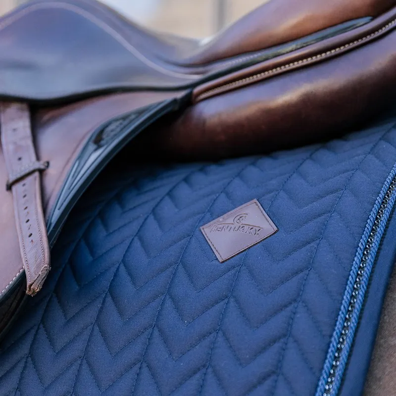 Kentucky Metal Chain Jump Saddle Pad - Navy-5