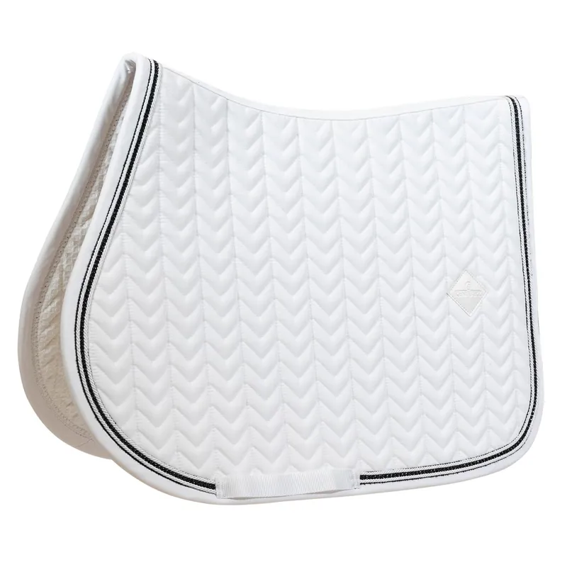 Kentucky Metal Chain Jump Saddle Pad - White