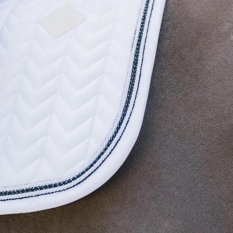 Kentucky Metal Chain Jump Saddle Pad - White-3