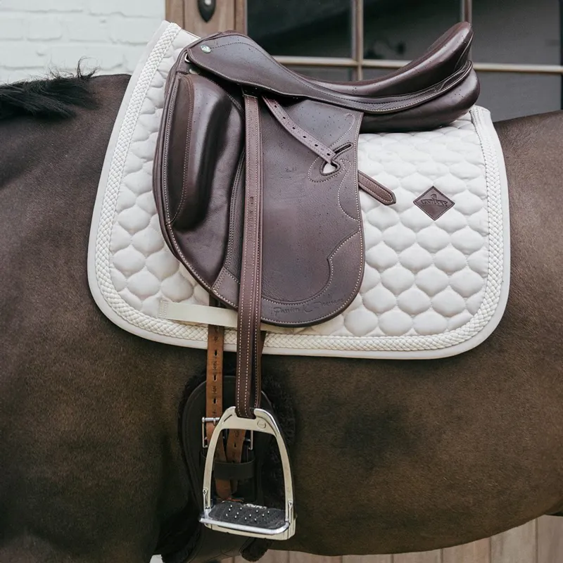 Kentucky Plaited Cord Dressage Saddle Pad - Beige-1