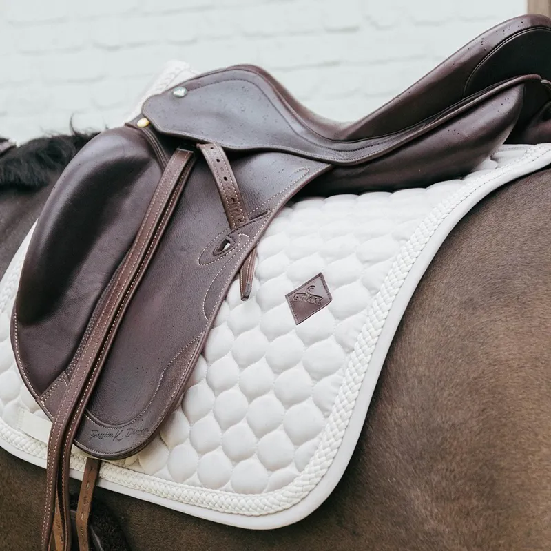 Kentucky Plaited Cord Dressage Saddle Pad - Beige-2