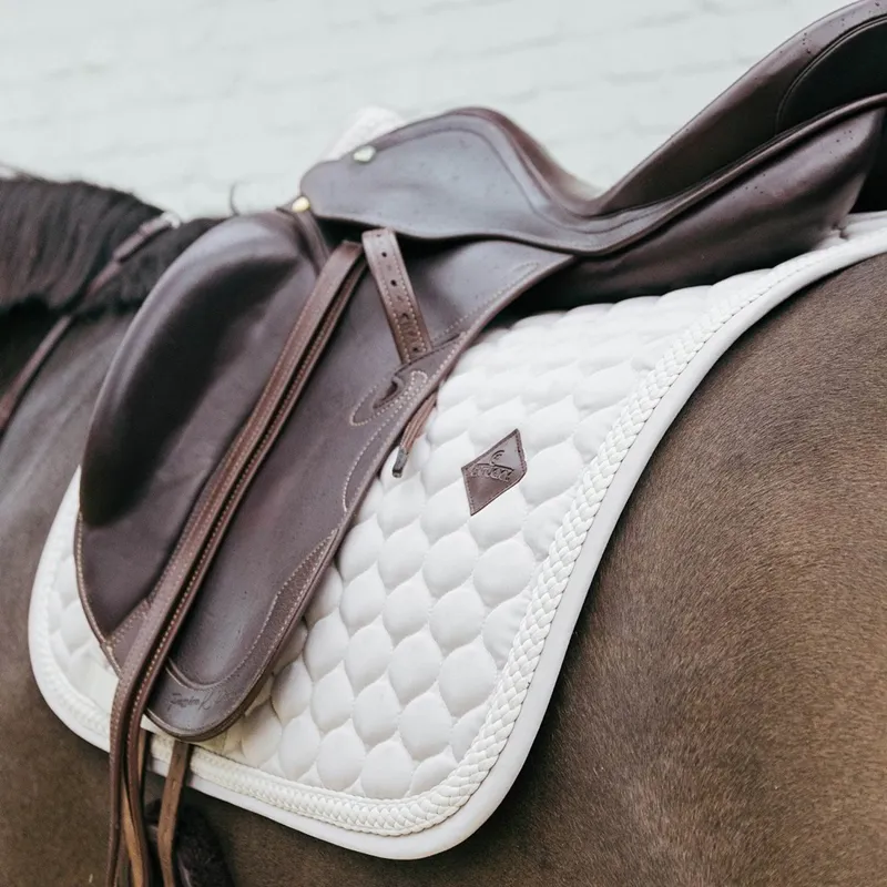 Kentucky Plaited Cord Dressage Saddle Pad - Beige-3