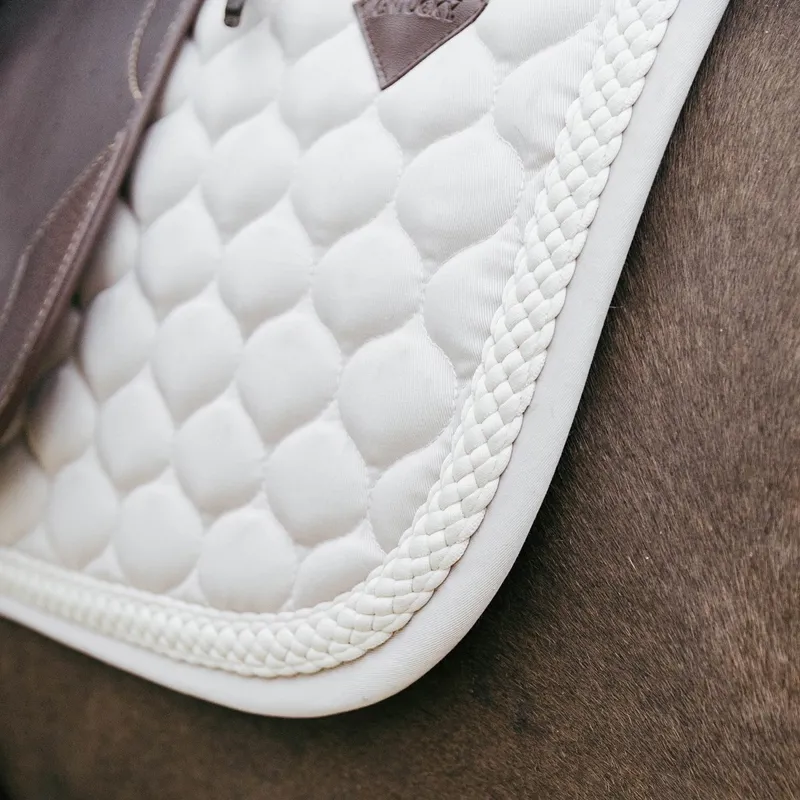 Kentucky Plaited Cord Dressage Saddle Pad - Beige-4