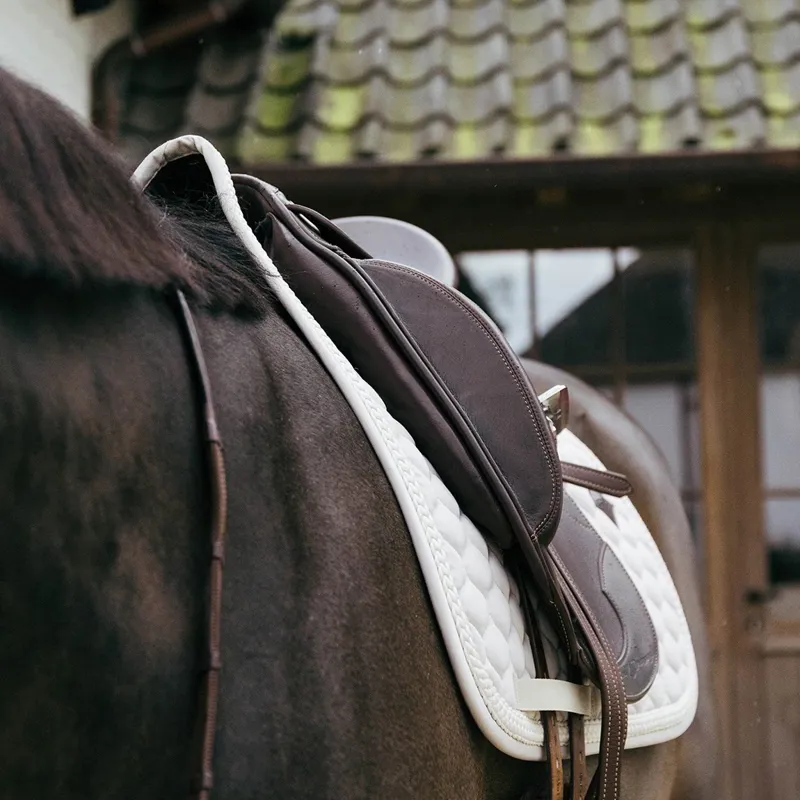 Kentucky Plaited Cord Dressage Saddle Pad - Beige-5