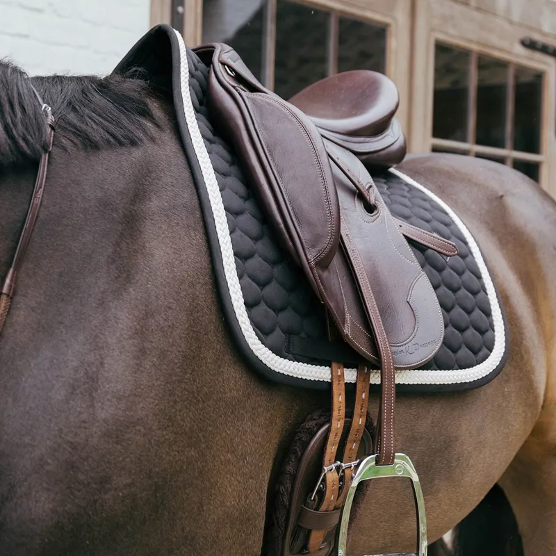 Kentucky Plaited Cord Dressage Saddle Pad - Black-2