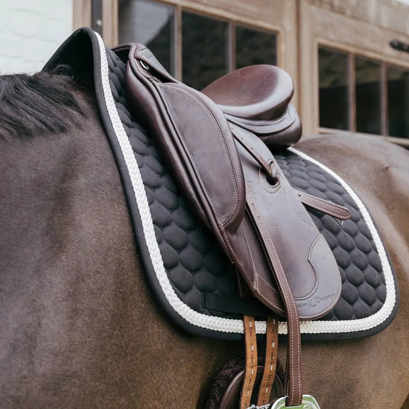 Kentucky Plaited Cord Dressage Saddle Pad - Black-3