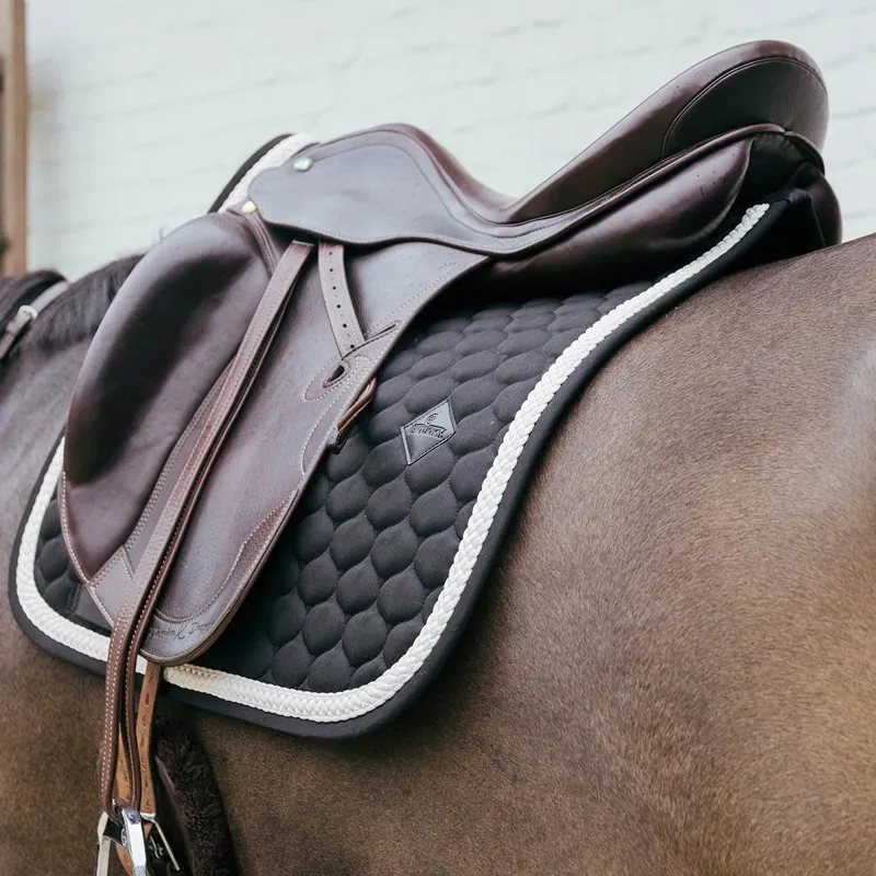 Kentucky Plaited Cord Dressage Saddle Pad - Black-4