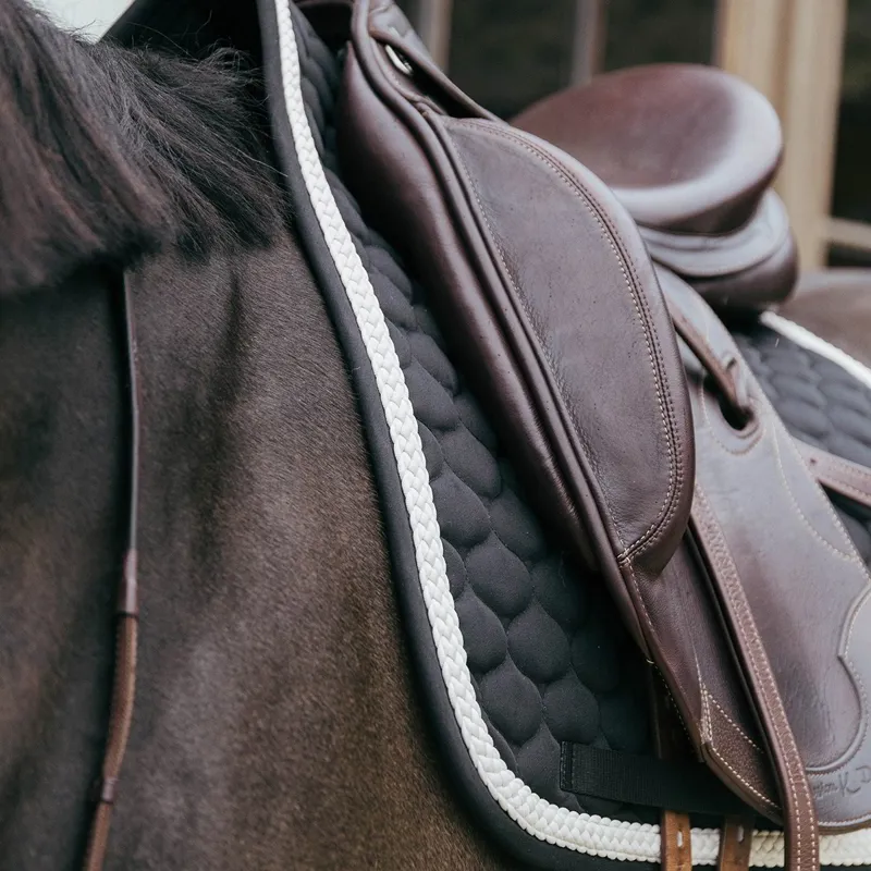 Kentucky Plaited Cord Dressage Saddle Pad - Black-5