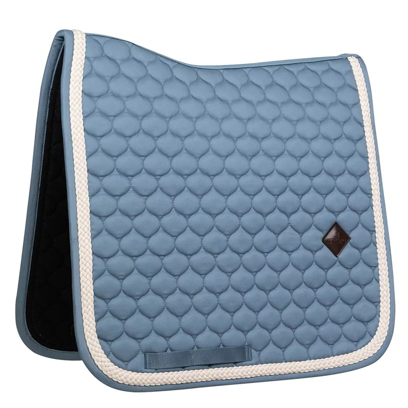 Kentucky Plaited Cord Dressage Saddle Pad - Light Blue