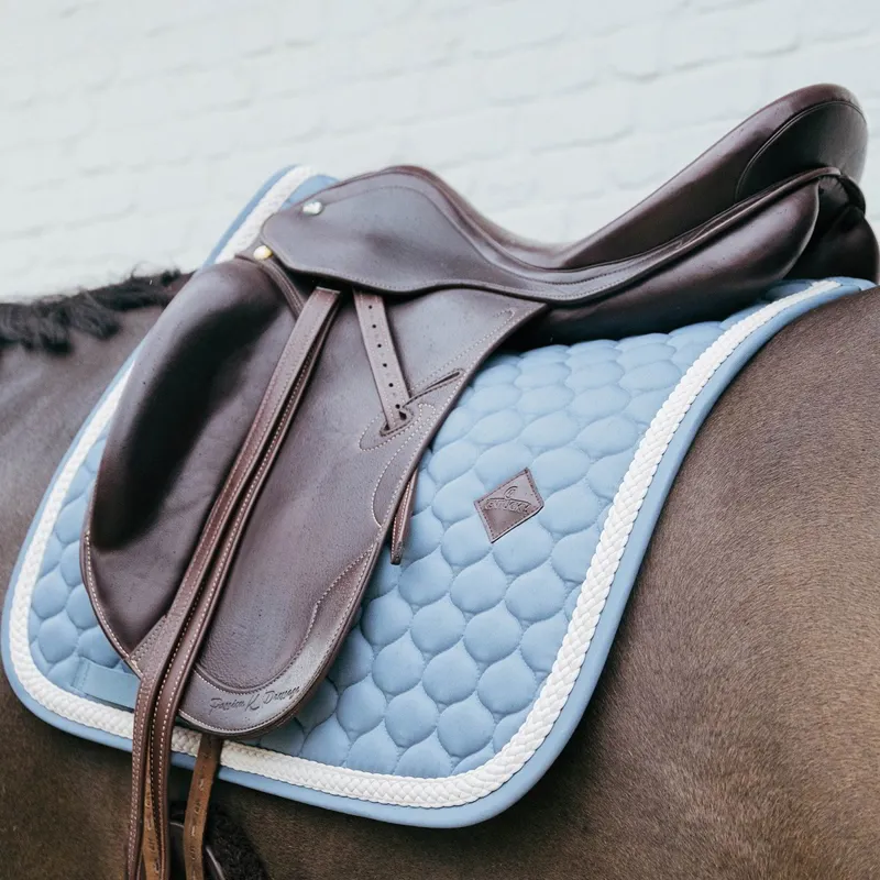 Kentucky Plaited Cord Dressage Saddle Pad - Light Blue-4