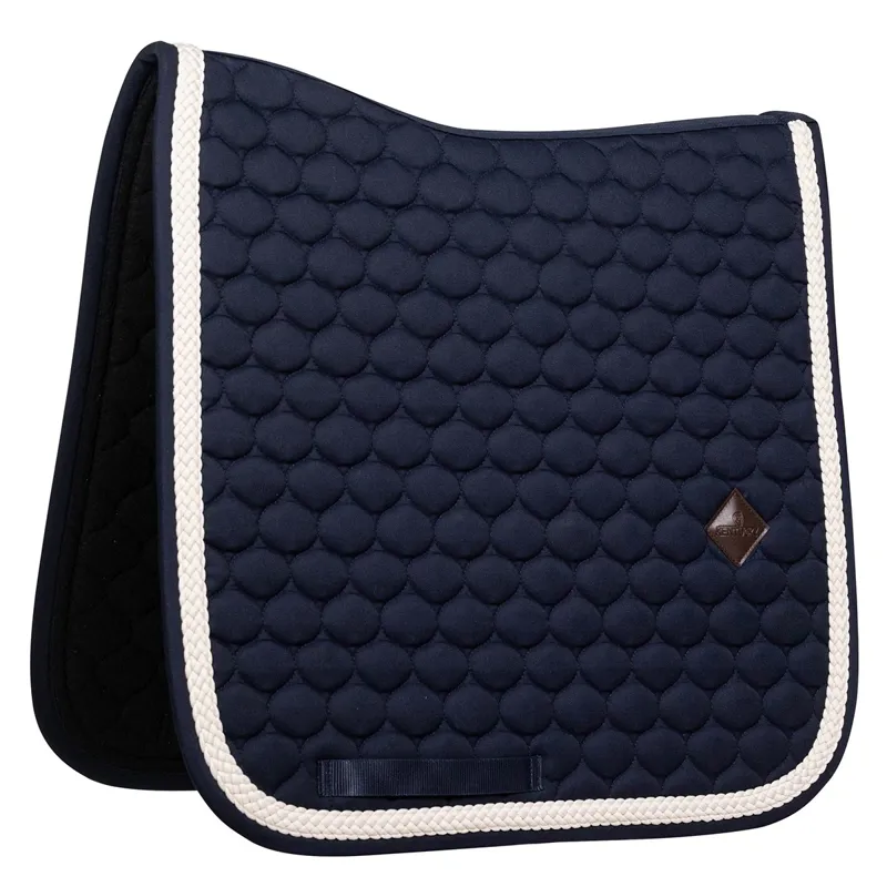 Kentucky Plaited Cord Dressage Saddle Pad - Navy