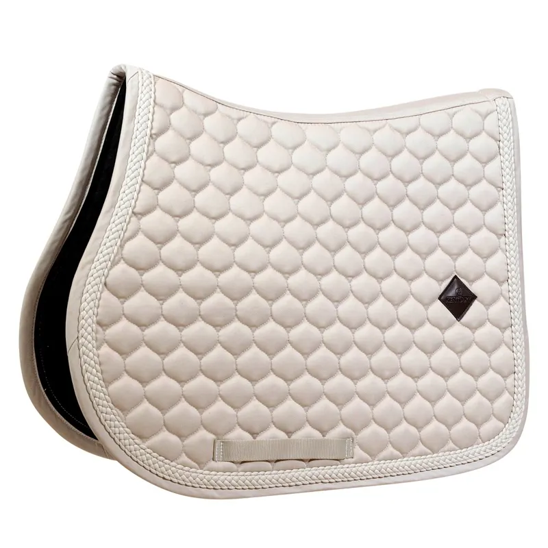 Kentucky Plaited Cord Jumping Saddle Pad - Beige