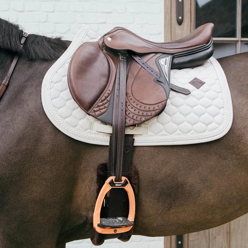 Kentucky Plaited Cord Jumping Saddle Pad - Beige-1