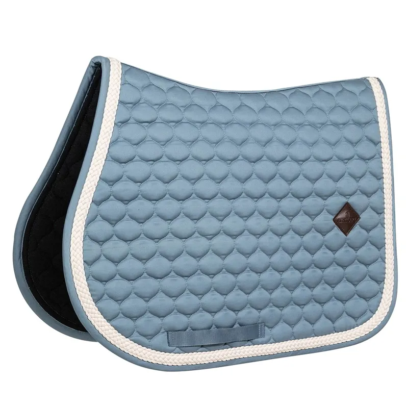 Kentucky Plaited Cord Jumping Saddle Pad - Light Blue