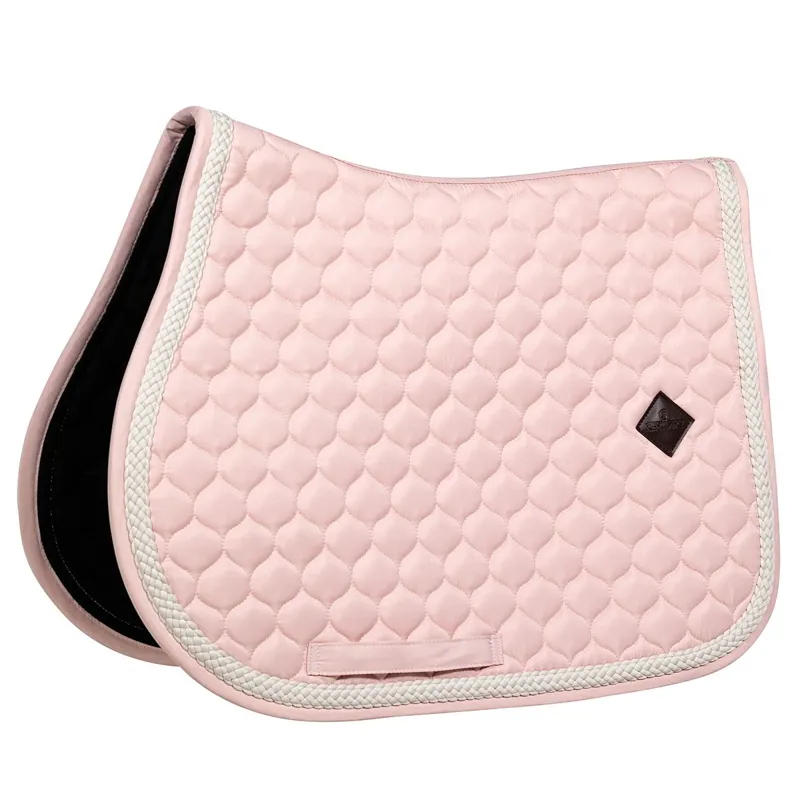 Kentucky Plaited Cord Jumping Saddle Pad - Light Rose