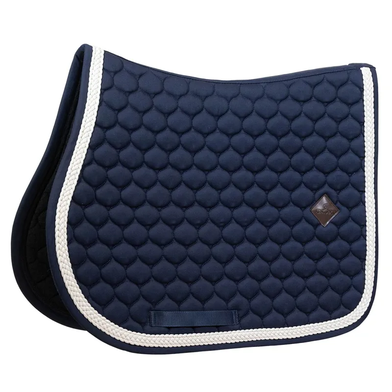 Kentucky Plaited Cord Jumping Saddle Pad - Navy