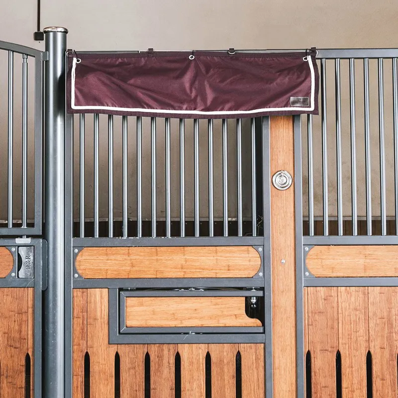 Kentucky Waterproof Classic Stable Curtain with Pockets - Bordeaux-1