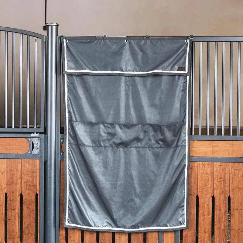 Kentucky Waterproof Classic Stall Curtain with Pockets - Grey
