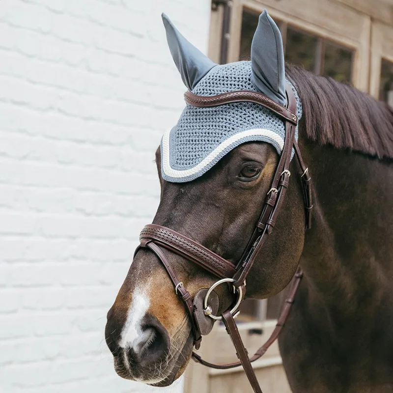 Kentucky Wellington Braided Cord Fly Bonnet - Light Blue-1