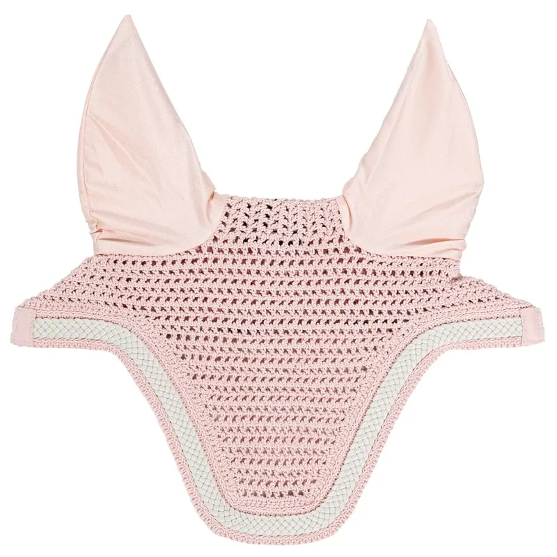 Kentucky Wellington Plaited Cord Fly Bonnet - Light Rose