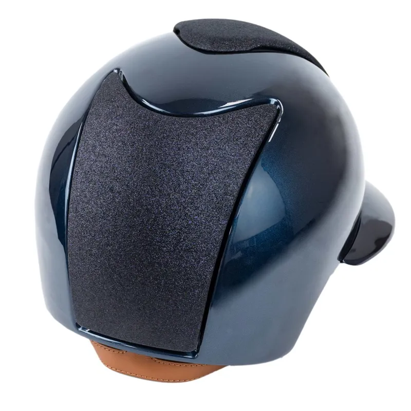 KEP Cromo 2.0 Polo Shine/Star Fabric Helmet - Blue/Blue/Silver-1